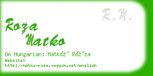 roza matko business card